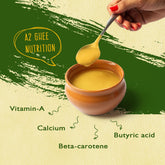 Pure A2 Milk Ghee By Go Amrut | Rich In Nutrients Vitamins A, D & K Healthy Desi Ghee Good For Skincare | 1 Litre (500ml * 2) 33.8 Ounce | Jar Pack